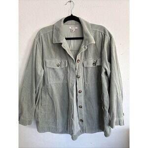 Madewell Corduroy Yorkway Shirt Jacket Sage‎ Mist Sz XL X-Large